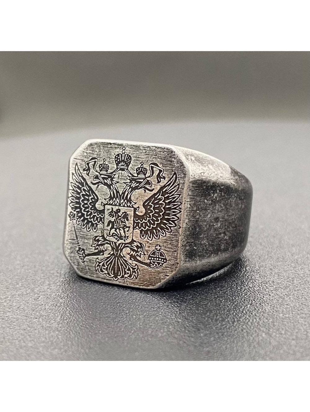 Double-headed Eagle Men's Stainless Steel Ring Size 11